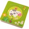 HABA On The Farm 5 Piece Wooden Puzzle with Layered Disks for Ages 12 Months and Up